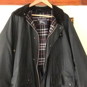 Burberry Waxed Trench Coat (navy)